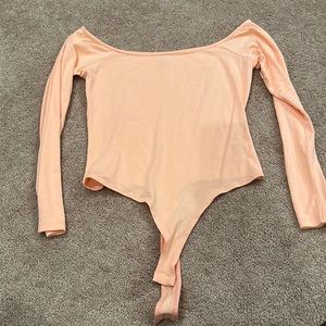 ASOS off the shoulder body suit with thong style clasp. Never worn